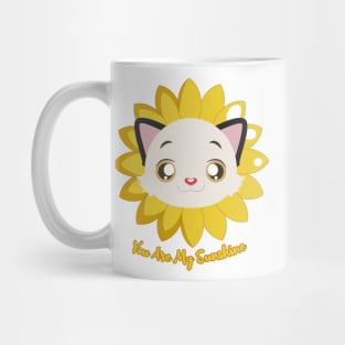 You Are My Sunshine Cat Sunflower, Cat lover Mug